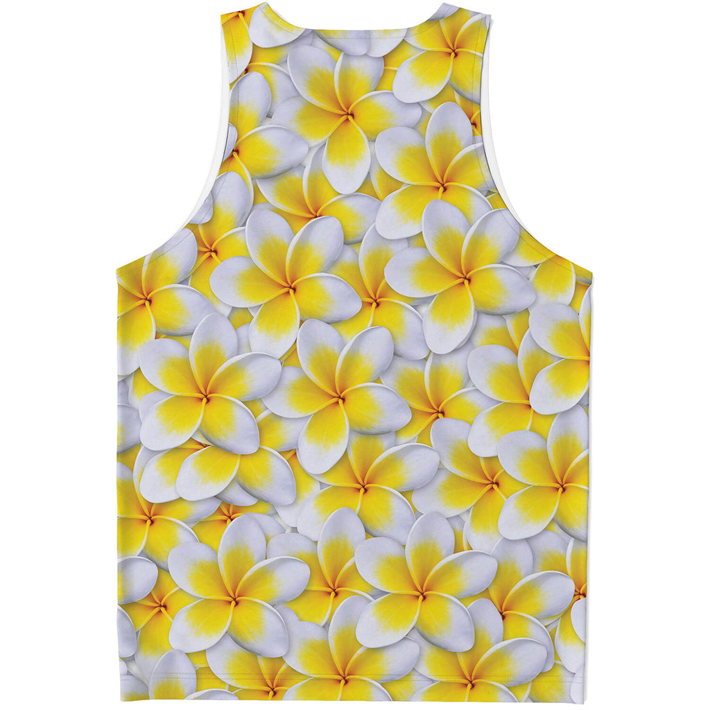 Frangipani Flower Print Men's Tank Top