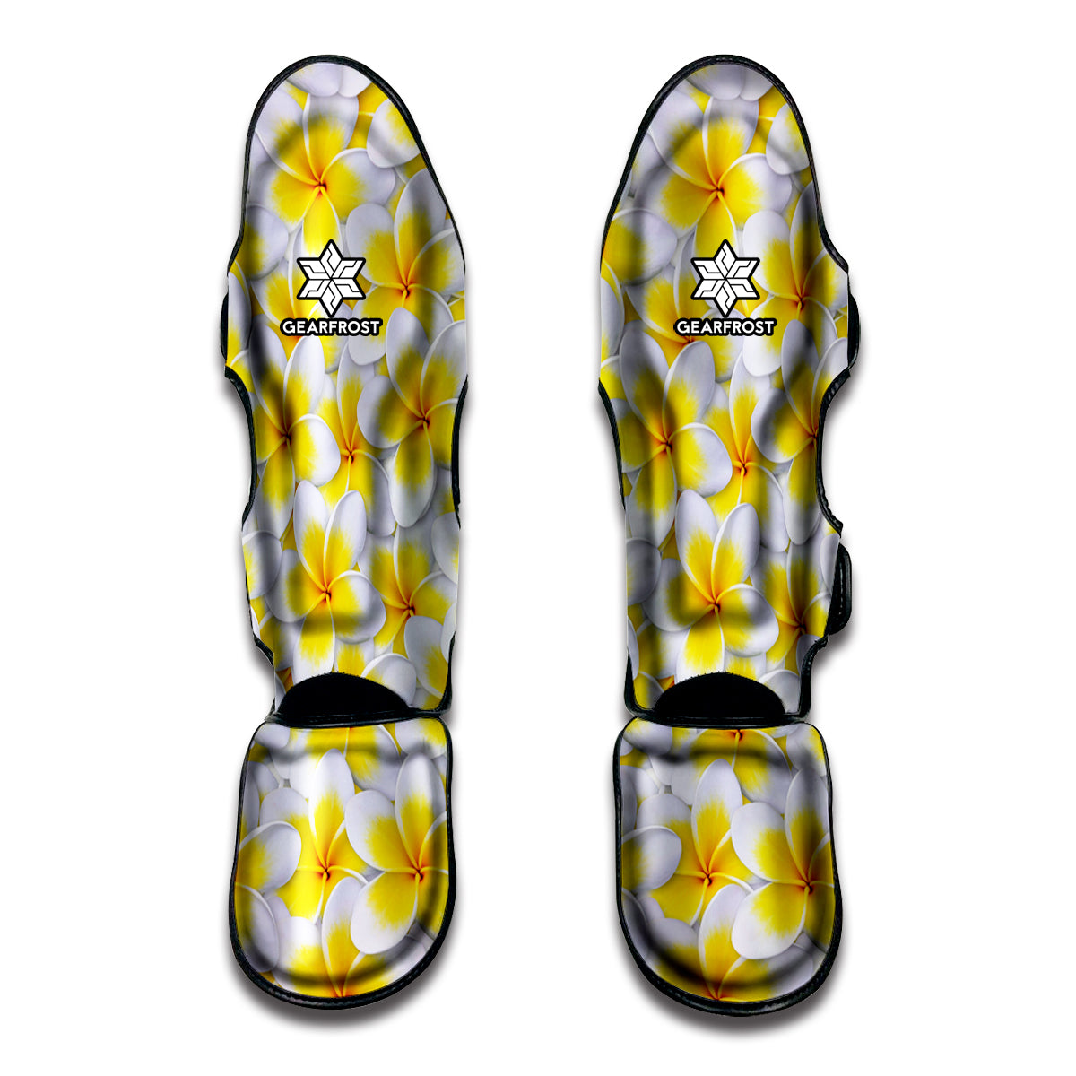 Frangipani Flower Print Muay Thai Shin Guard