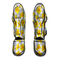 Frangipani Flower Print Muay Thai Shin Guards