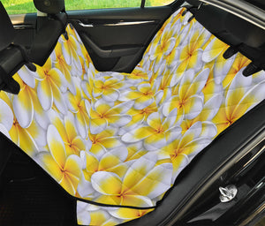 Frangipani Flower Print Pet Car Back Seat Cover