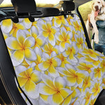 Frangipani Flower Print Pet Car Back Seat Cover