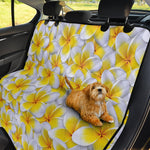 Frangipani Flower Print Pet Car Back Seat Cover