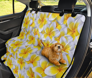 Frangipani Flower Print Pet Car Back Seat Cover