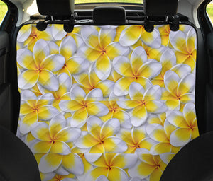 Frangipani Flower Print Pet Car Back Seat Cover