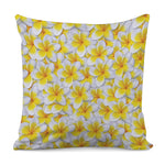 Frangipani Flower Print Pillow Cover