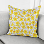 Frangipani Flower Print Pillow Cover