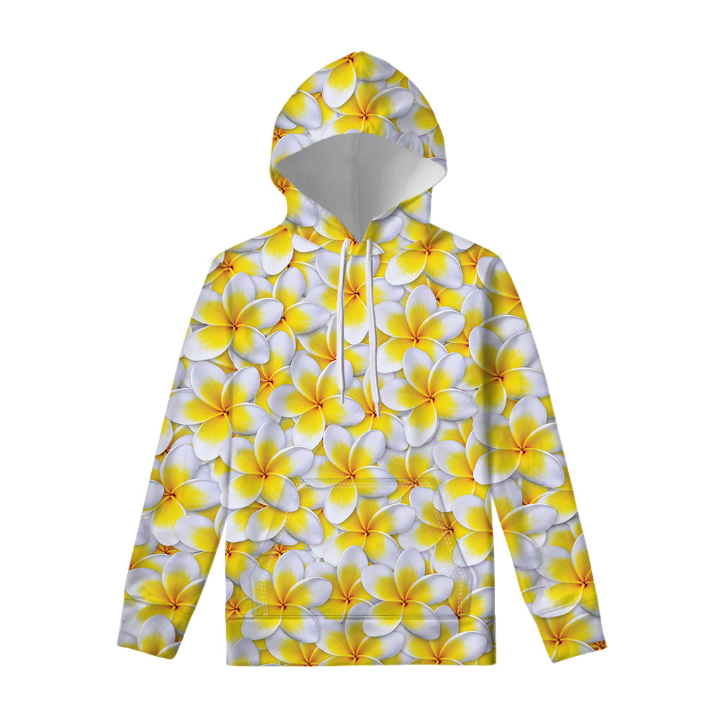 Frangipani Flower Print Pullover Hoodie