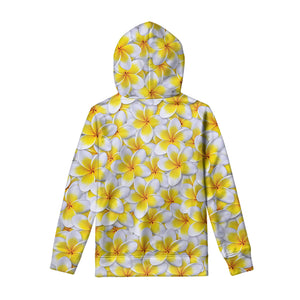 Frangipani Flower Print Pullover Hoodie