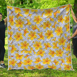 Frangipani Flower Print Quilt