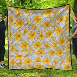 Frangipani Flower Print Quilt