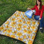 Frangipani Flower Print Quilt