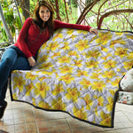 Frangipani Flower Print Quilt