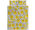 Frangipani Flower Print Quilt Bed Set