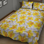Frangipani Flower Print Quilt Bed Set