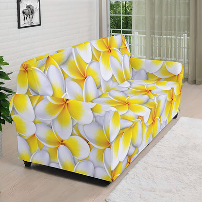 Frangipani Flower Print Sofa Cover