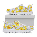 Frangipani Flower Print White Sneakers