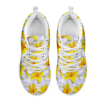Frangipani Flower Print White Sneakers