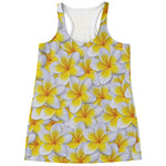 Frangipani Flower Print Women's Racerback Tank Top
