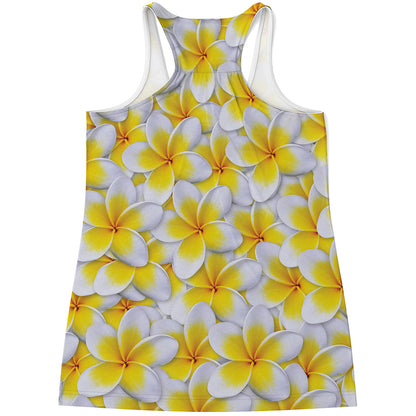 Frangipani Flower Print Women's Racerback Tank Top