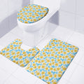 Frangipani On The Water Pattern Print 3 Piece Bath Mat Set