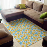 Frangipani On The Water Pattern Print Area Rug