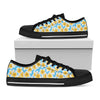 Frangipani On The Water Pattern Print Black Low Top Shoes