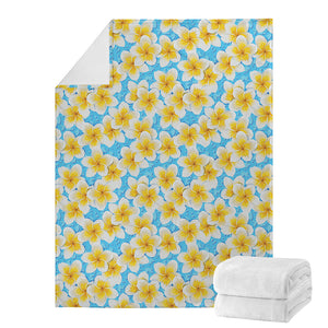 Frangipani On The Water Pattern Print Blanket