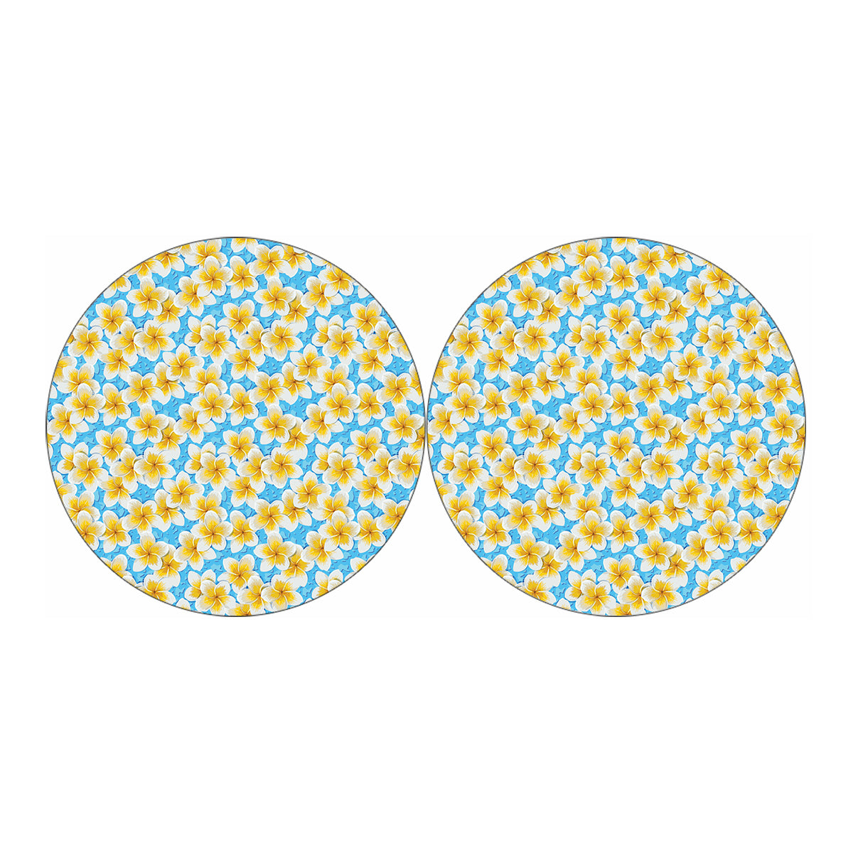 Frangipani On The Water Pattern Print Car Coasters