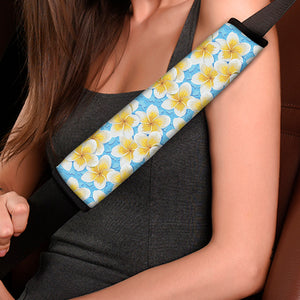 Frangipani On The Water Pattern Print Car Seat Belt Covers