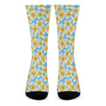 Frangipani On The Water Pattern Print Crew Socks