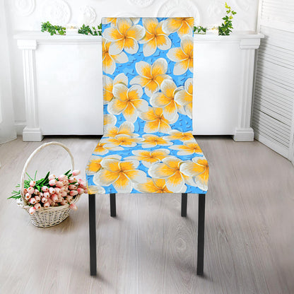 Frangipani On The Water Pattern Print Dining Chair Slipcover