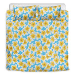 Frangipani On The Water Pattern Print Duvet Cover Bedding Set
