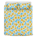 Frangipani On The Water Pattern Print Duvet Cover Bedding Set