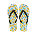 Frangipani On The Water Pattern Print Flip Flops