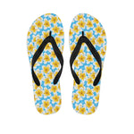 Frangipani On The Water Pattern Print Flip Flops