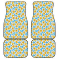 Frangipani On The Water Pattern Print Front and Back Car Floor Mats