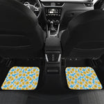 Frangipani On The Water Pattern Print Front and Back Car Floor Mats