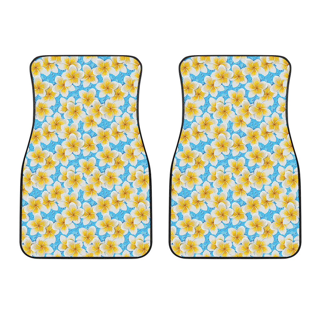 Frangipani On The Water Pattern Print Front Car Floor Mats