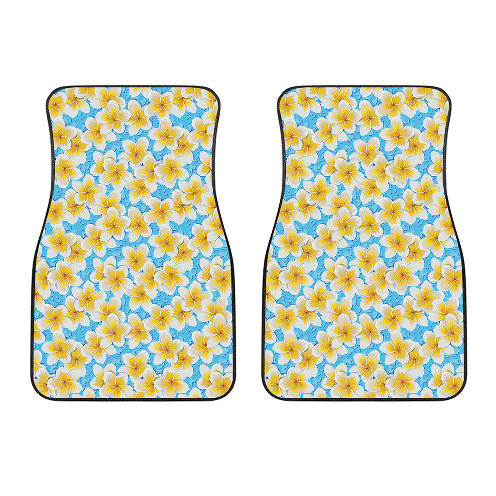 Frangipani On The Water Pattern Print Front Car Floor Mats