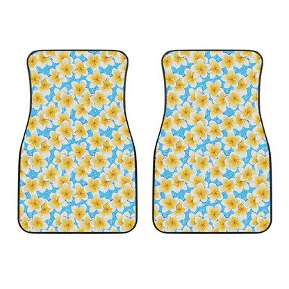 Frangipani On The Water Pattern Print Front Car Floor Mats