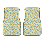 Frangipani On The Water Pattern Print Front Car Floor Mats