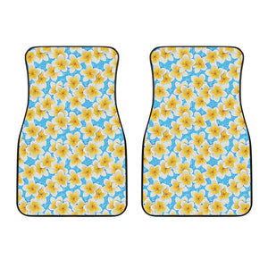 Frangipani On The Water Pattern Print Front Car Floor Mats