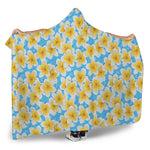 Frangipani On The Water Pattern Print Hooded Blanket