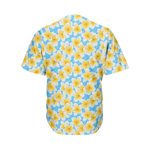 Frangipani On The Water Pattern Print Men's Baseball Jersey