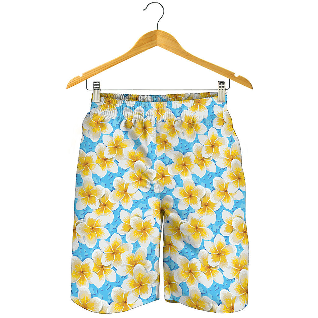 Frangipani On The Water Pattern Print Men's Shorts