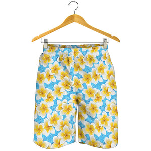 Frangipani On The Water Pattern Print Men's Shorts