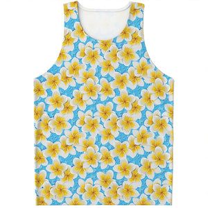 Frangipani On The Water Pattern Print Men's Tank Top