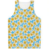 Frangipani On The Water Pattern Print Men's Tank Top