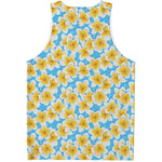 Frangipani On The Water Pattern Print Men's Tank Top