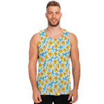 Frangipani On The Water Pattern Print Men's Tank Top